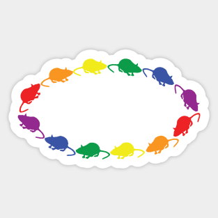 Rat Pride Rainbow Ring Sticker